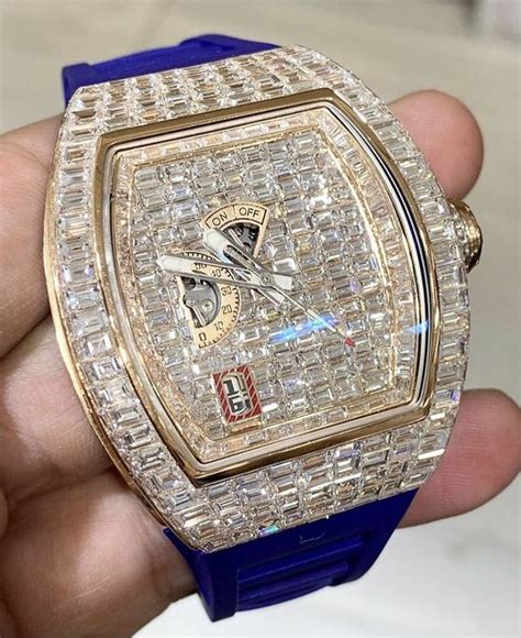 richard mille baguette iced out|iced out richard mille .